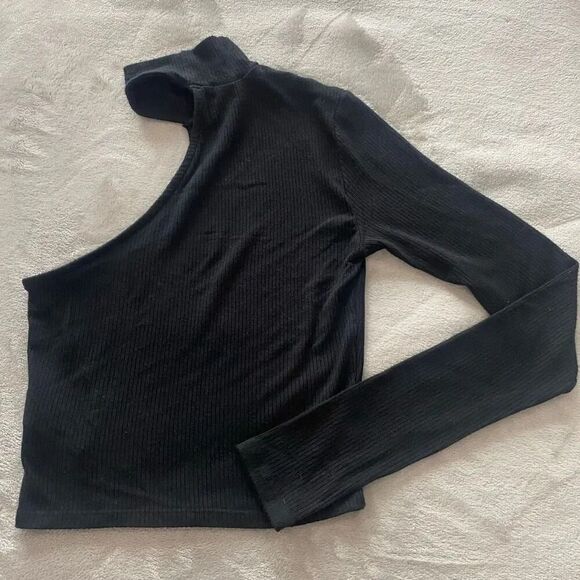 Garage One Shoulder Black Top Size Xs - Picture 7 of 7